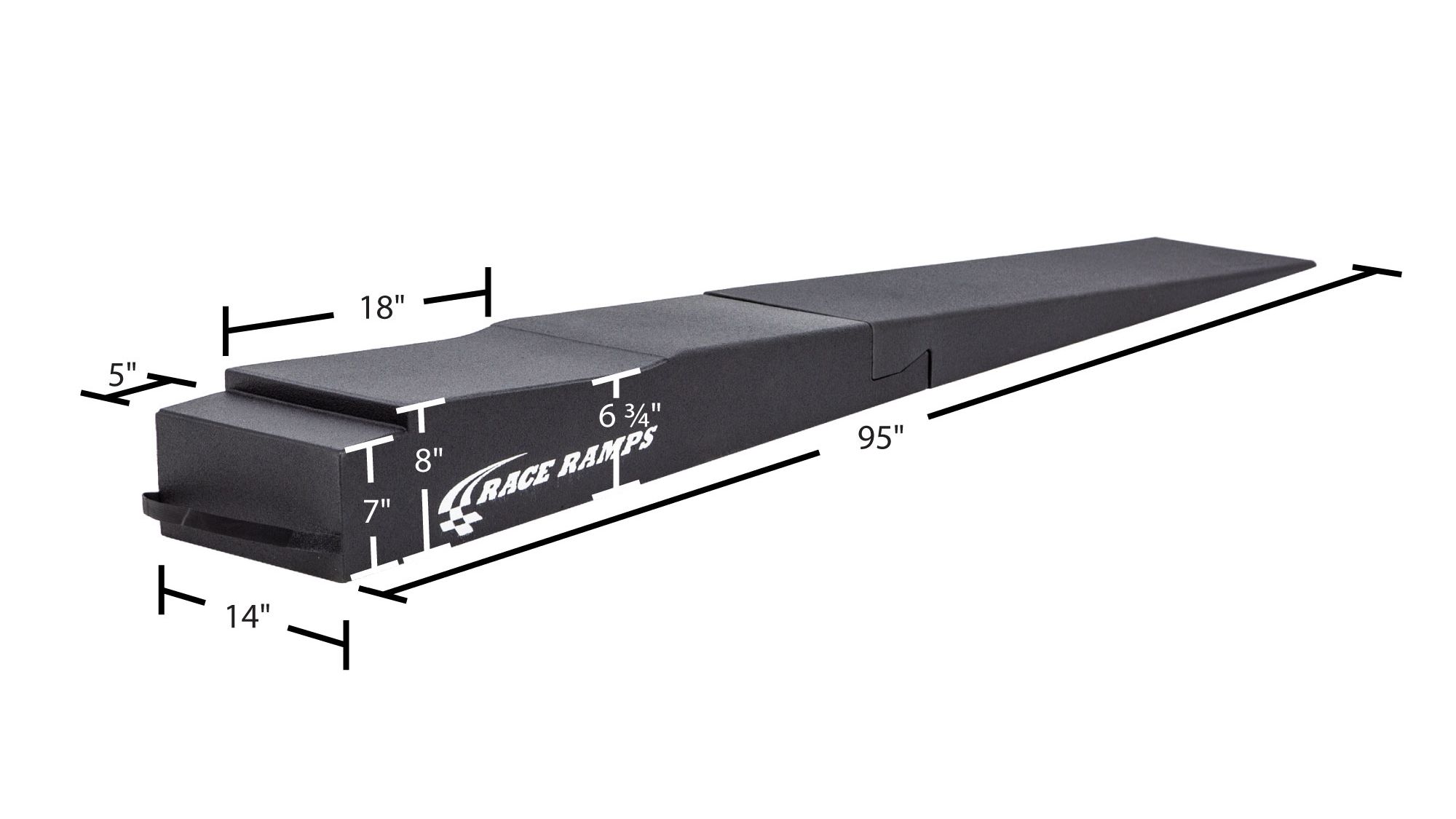 95x14 - Trailer Ramp - RR-TR-9-FLP - 5.5 Degrees Approach | Race Ramps
