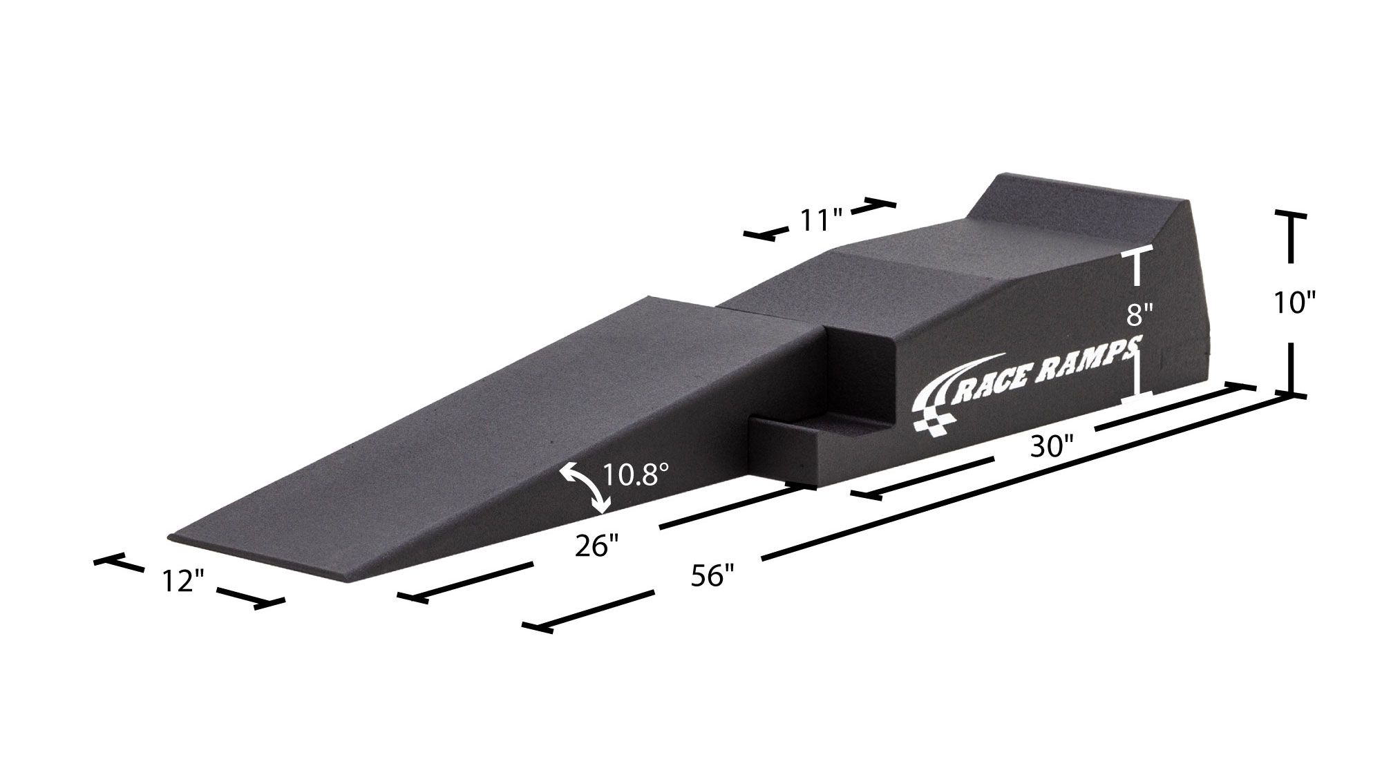 RR-56-2 Race Ramps 56 Two-Piece Low-Profile Car Service Ramps - 6000 lb GVW Capacity per Pair