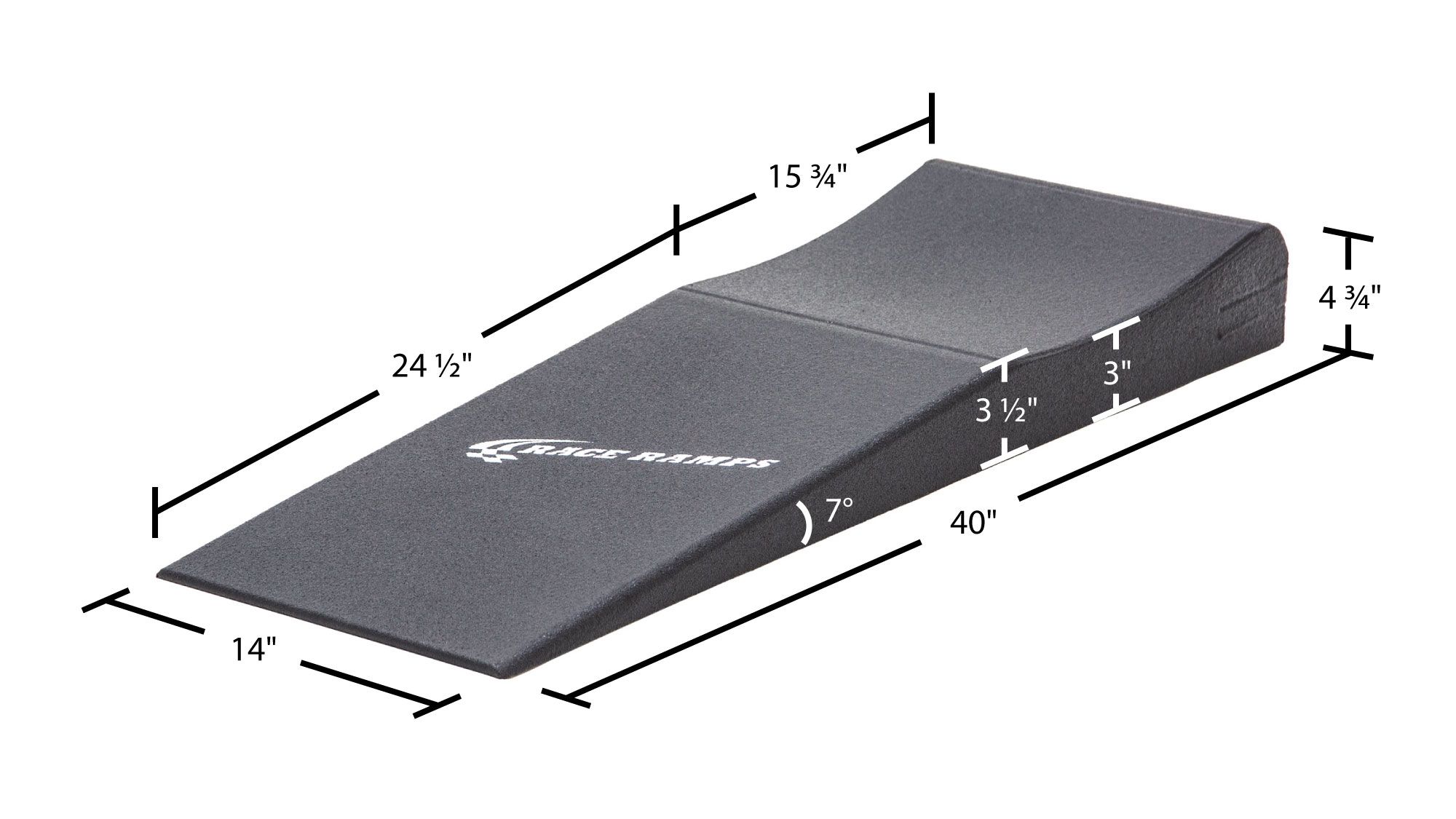 RR-TM-FRT Race Ramps Trailer-Mates Solid Car Trailer Ramps for Front Tires - 3000 lb Capacity