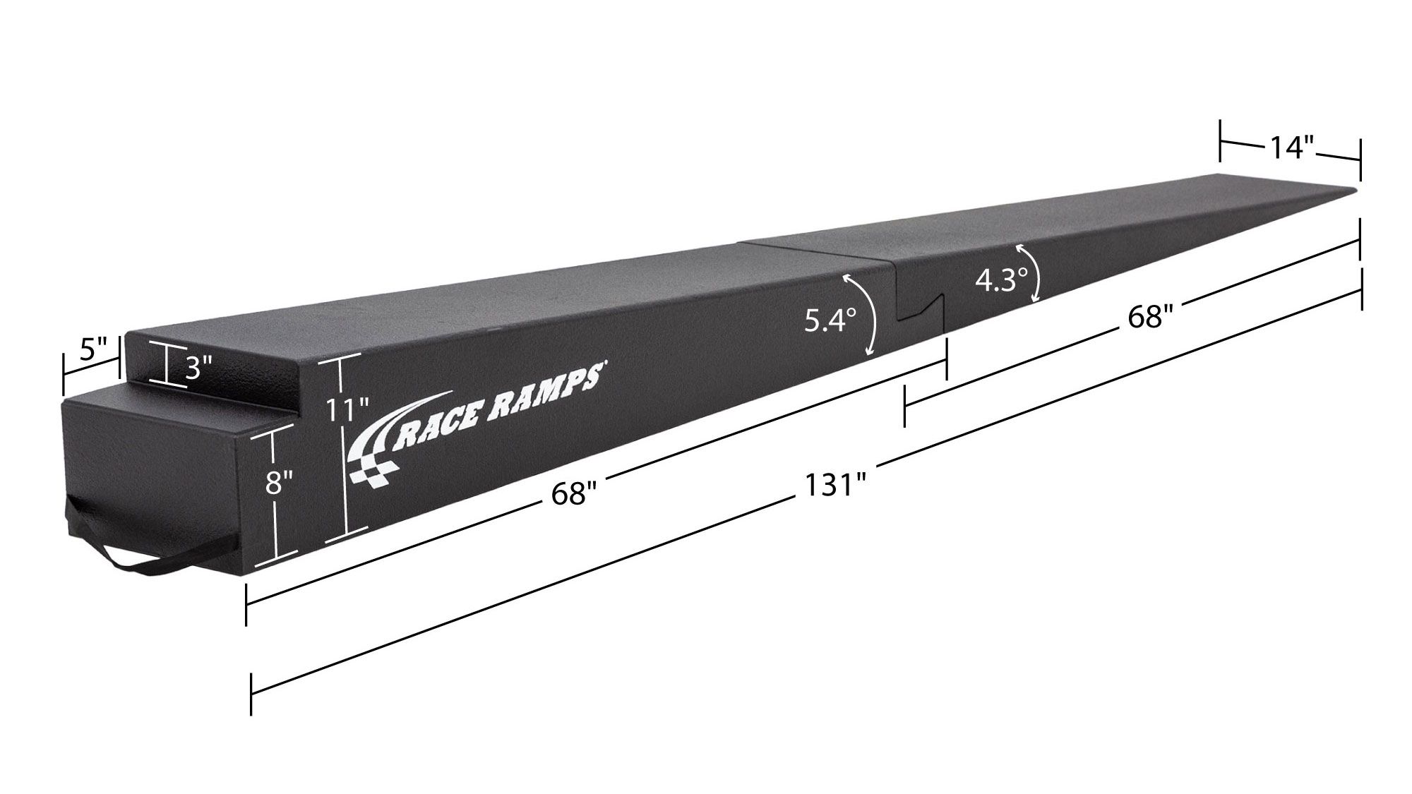 RR-TR-11-2 Race Ramps 11 H Two-Piece Trailer Ramps - 6000 lb GVW Capacity per Pair
