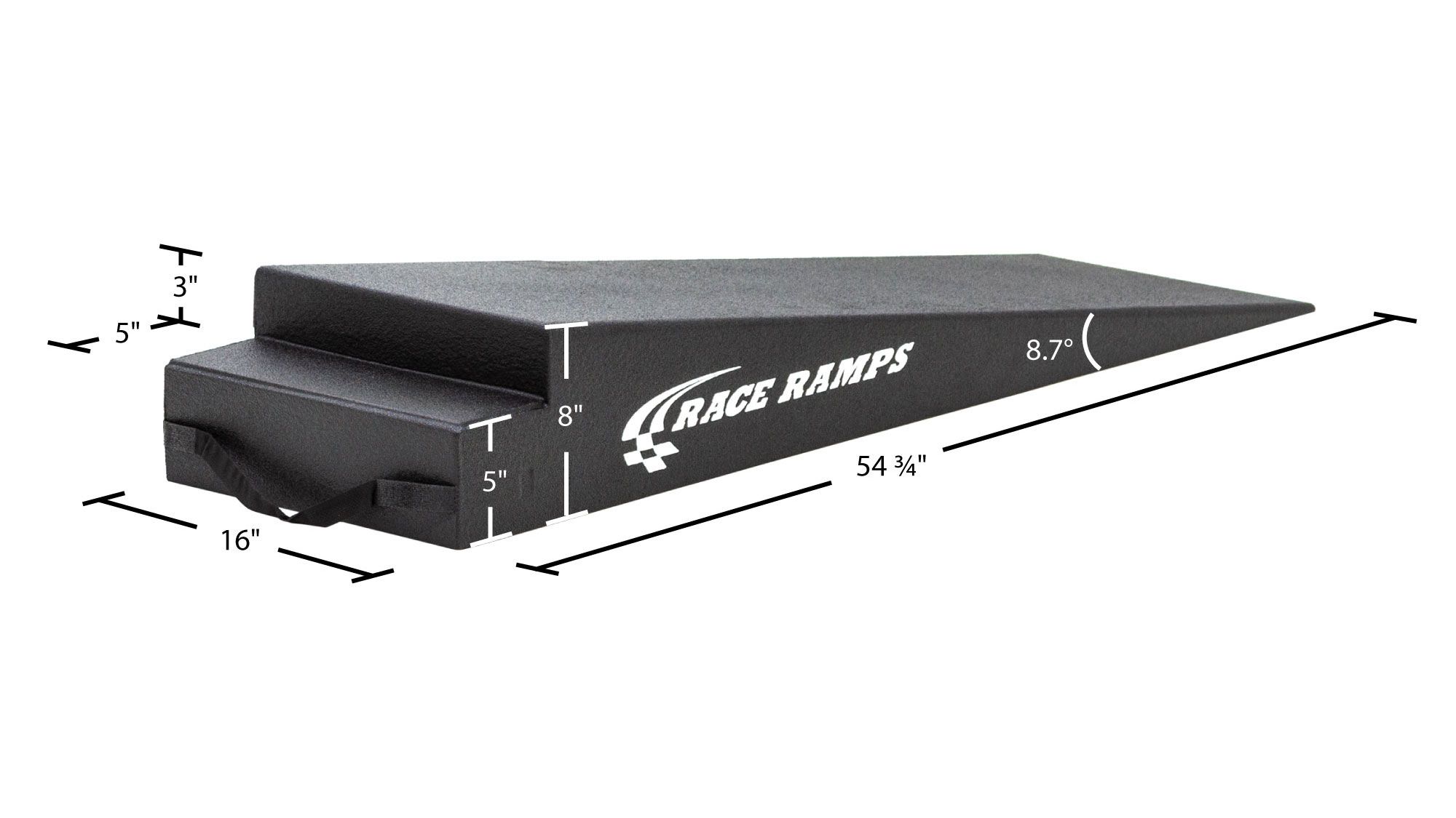 RR-TR-8 Race Ramps 8 H Extra-Wide Trailer Ramps - 6000 lb GVW Capacity per Pair