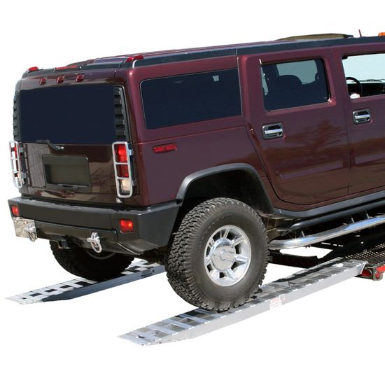 05-TTRAMP-HOOK Aluminum Hook End Car Trailer Ramps - 5000 lb per axle Capacity