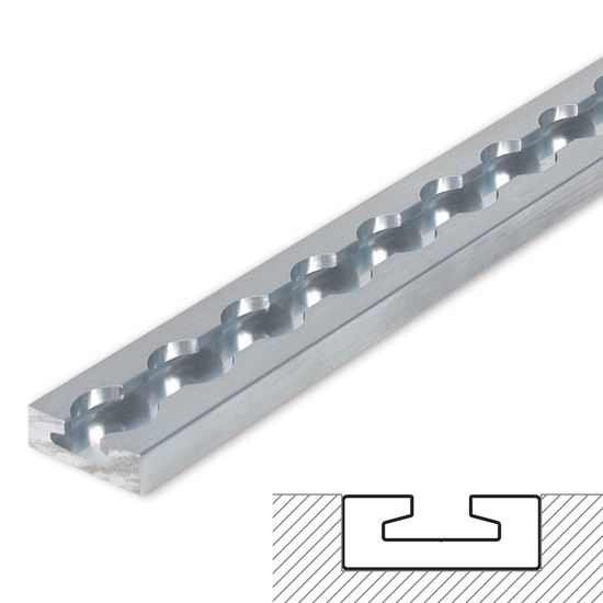 220048 4 VersaTie Recess-Mounted Track with Square Edge Series 2
