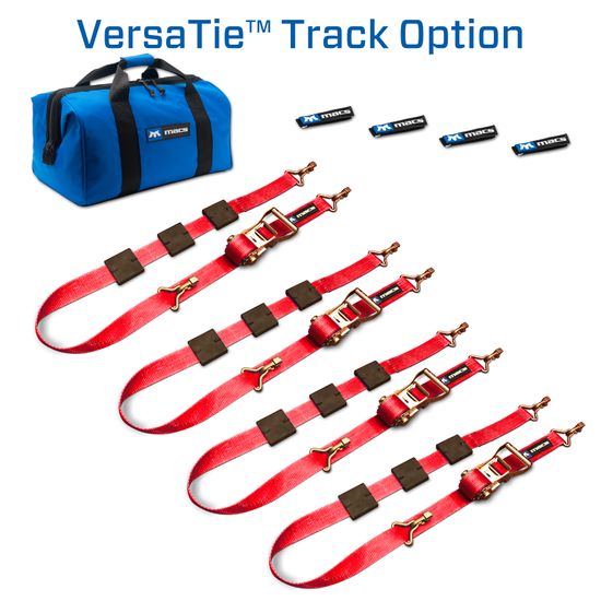 513001 2 x 10 Tire Block Strap Pack with VersaTie Track Ends - Red