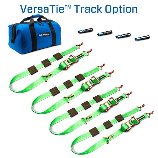 515001 2 x 10 Tire Block Strap Pack with VersaTie Track Ends - Lime Green
