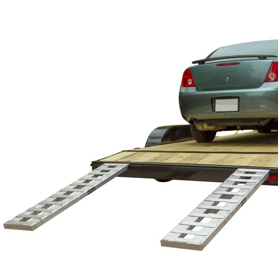 CTR Aluminum Hybrid Hook  Plate End Car Trailer Ramps - 2500 3000  4000 lb per axle Capacities