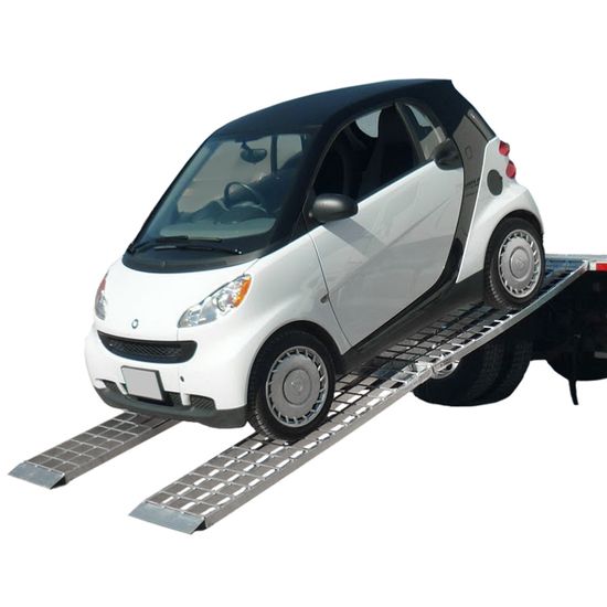 MF2-14438-SC Big Boy II Aluminum Hybrid End Folding Smart Car Trailer Ramps - 2000 lb Capacity