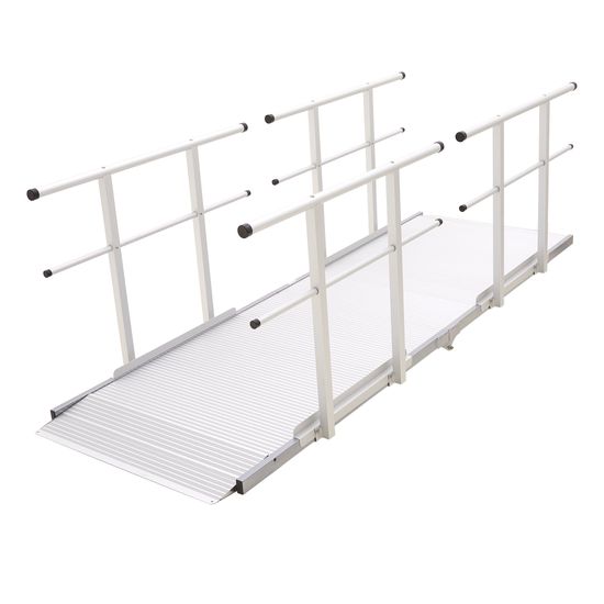 SSFHR Silver Spring Folding Aluminum Wheelchair Access Ramps with Handrails