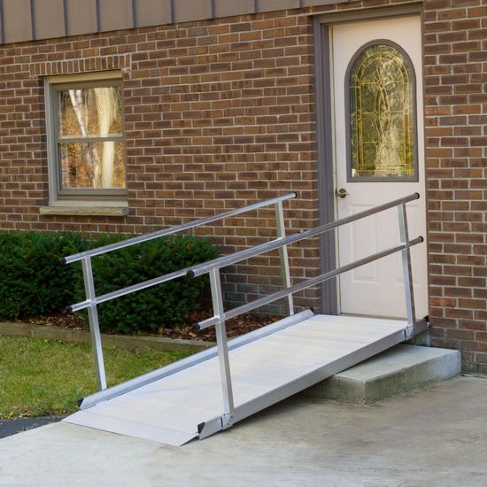 SSGHR Silver Spring Aluminum Wheelchair Access Ramps with Handrails