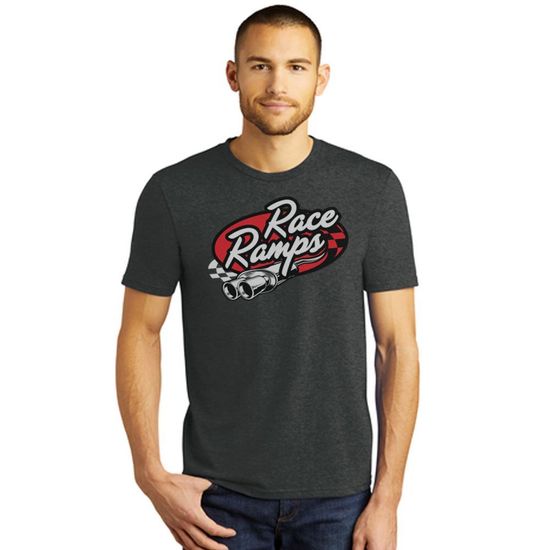 RR-BFSS02-M-L Race Ramps Tailpipe Logo Mens Short Sleeve Crew Neck T-Shirt - Large