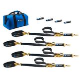 511608 2 x 8 Pro Pack Premium Tie-Down Strap Kit with 24 Axle Strap Sewn Fixed Ends - Black