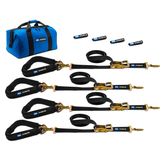 511646 2 x 6 Pro Pack Premium Tie-Down Strap Kit with 40 Axle Strap Sewn Fixed Ends - Black