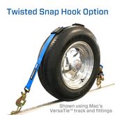 512000 2 x 10 Tire Block Strap Pack with Twisted Snap Hook Ends - Blue 1