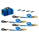 512216 2 x 6 Ultra Pack Tie-Down Straps with Detachable Axle Straps Direct Hook Ends - Blue