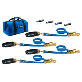 512616 2 x 6 Pro Pack Premium Tie-Down Strap Kit with 24 Axle Strap Direct Hook Ends - Blue