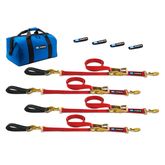 513206 2 x 6 Ultra Pack Tie-Down Straps with Detachable Axle Straps Sewn Fixed Ends - Red