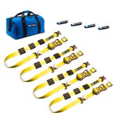 514002 2 x 10 Tire Block Strap Pack with E-Track Ends - Yellow