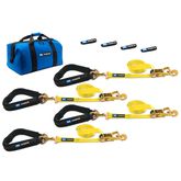 514656 2 x 6 Pro Pack Premium Tie-Down Strap Kit with 40 Axle Strap Direct Hook Ends - Yellow