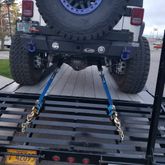 515220 2 x 10 Ultra Pack Tie-Down Straps with Detachable Axle Straps Direct Hook Ends  Chain Extensions - Lime Green 2