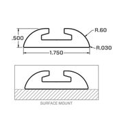 522312 1 VersaTie Surface-Mounted Track Kit with Wide Contour Edge Series 3 1