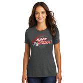 RR-BFSS01-L-2X Race Ramps Checker Logo Womens Short Sleeve Crew Neck T-Shirt - 2XL